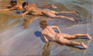 Children on the Beach, 1910 by Joaquin Sorolla Y Bastida