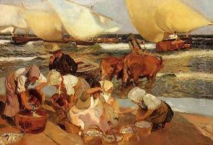 Beach at Valencia (or Afternoon Sun) by Joaquin Sorolla Y Bastida