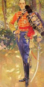 Retrato del Rey Don Alfonso XIII con el uniforme de husares (Portrait of King Alfonso XIII in a Hussar's Uniform) by Joaquin Sorolla Y Bastida