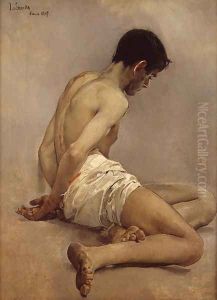 Academia del natural (Academic study from life) by Joaquin Sorolla Y Bastida
