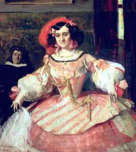 Portrait of Maria Guerrero, actress and director of Teatro Espanol in Madrid, 1906