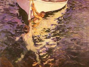 El bote blanco (The White Boat) by Joaquin Sorolla Y Bastida