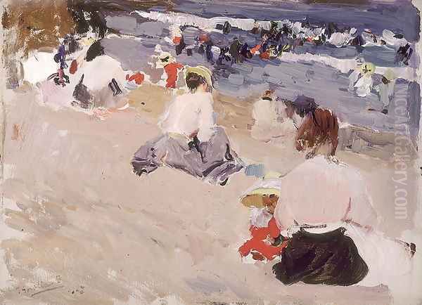 People Sitting on the Beach, 1906 - view 1