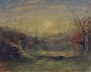 Paysage Au Coucher De Soleil