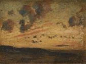 Paysage Au Soleil Couchant