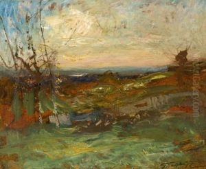 Paysage Pres De Cremieu by Francois Auguste Ravier
