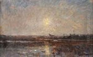 Coucher De Soleil by Francois Auguste Ravier
