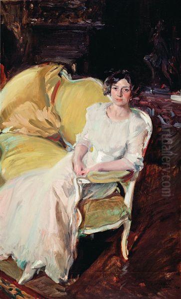 Clotidle sentada en el sofa (Clotilde Seated on the Sofa) - view 1