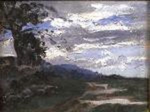 Paysage Au Ciel D'orage.