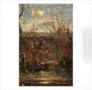 Coucher De Soleil by Francois Auguste Ravier