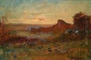 Paysage Crepusculaire by Francois Auguste Ravier