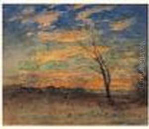 Paysage Au Crepuscule by Francois Auguste Ravier