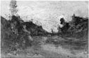 Rochers De Cresnieu by Francois Auguste Ravier