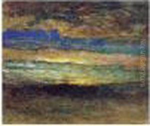 Coucher De Soleil by Francois Auguste Ravier