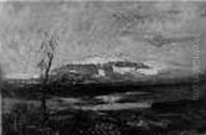 Coucher De Soleil by Francois Auguste Ravier