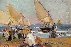 Sailing Vessels on a Breezy Day, Valencia