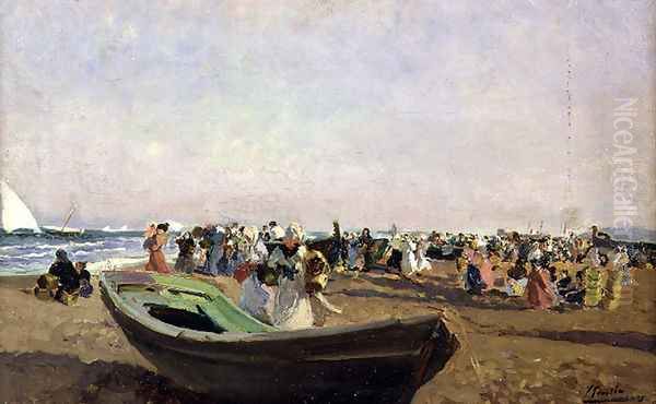 Playa de Valencia. Pescadoras. (Beach of Valencia. Fisherwomen.) - view 1