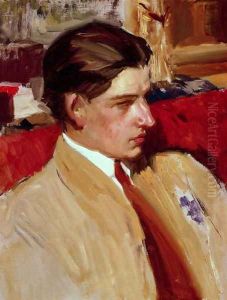 Self portrait in profile by Joaquin Sorolla Y Bastida
