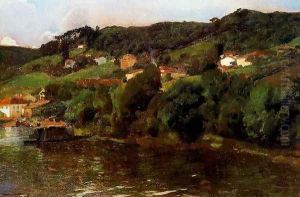 Asturian landscape by Joaquin Sorolla Y Bastida