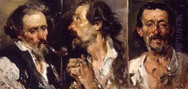 Tres cabezas de estudio (Three head studies) - view 1