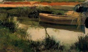 Boat on the Albufera by Joaquin Sorolla Y Bastida