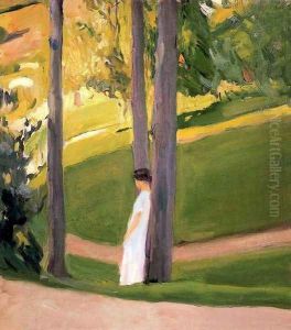 San Sebastian landscape by Joaquin Sorolla Y Bastida