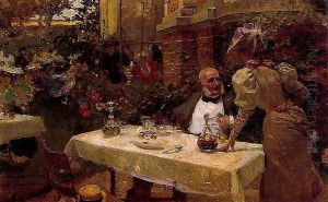 Coffee in Paris by Joaquin Sorolla Y Bastida