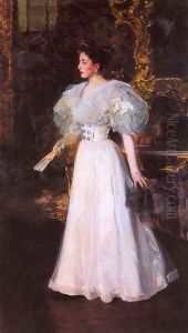 Portrait of Dona Elvira Valdés Errazuri by Joaquin Sorolla Y Bastida
