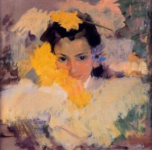 Girls with flowers by Joaquin Sorolla Y Bastida