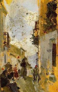 Italian Street by Joaquin Sorolla Y Bastida