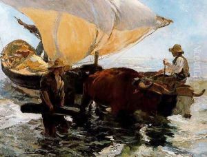 Study for 'The Comeback of the fisheries' by Joaquin Sorolla Y Bastida