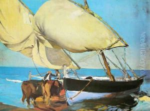 The sails by Joaquin Sorolla Y Bastida