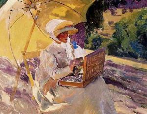 Mary painting at the Pardo by Joaquin Sorolla Y Bastida