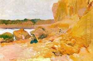Rocks, Mallorca coast by Joaquin Sorolla Y Bastida