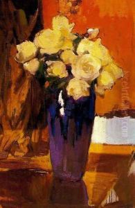 White Rose in the garden of the house by Joaquin Sorolla Y Bastida