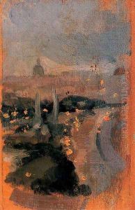 Landcape of Paris by Joaquin Sorolla Y Bastida