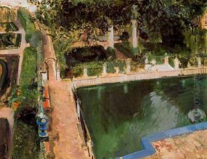 Garden of Charles V in the Alcazar in Seville by Joaquin Sorolla Y Bastida
