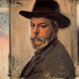 Self-portrait with a hat