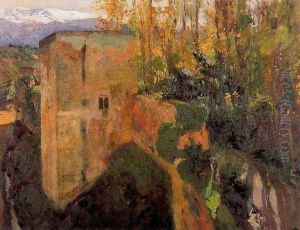 Tower of the Infantas, the Alhambra by Joaquin Sorolla Y Bastida