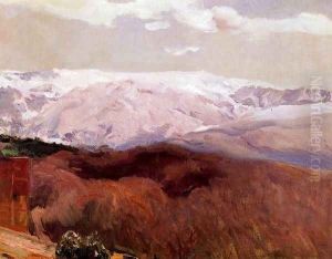 Sierra Nevada in winter by Joaquin Sorolla Y Bastida