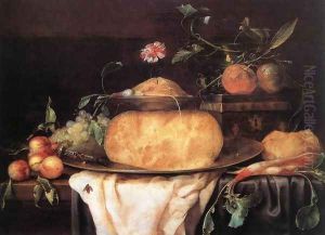 Still-Life with Cheese 1650s by Joris Van Son