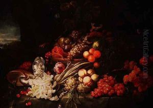 Still Life with a Basket of Fruit by Joris Van Son