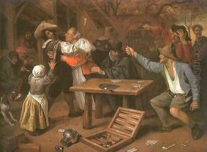 Card Players Quarreling 1664-65 by Jan Steen