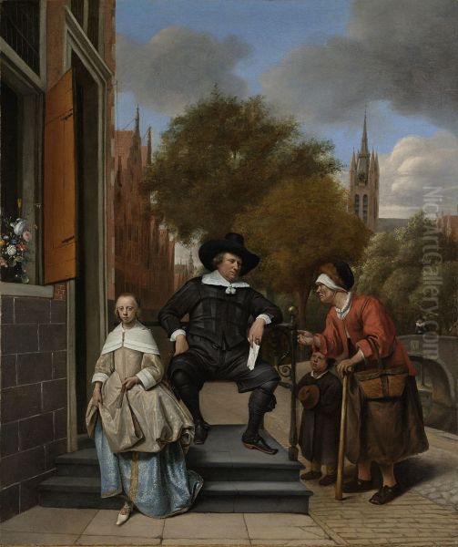 A Burgher of Delft and His Daughter - view 1