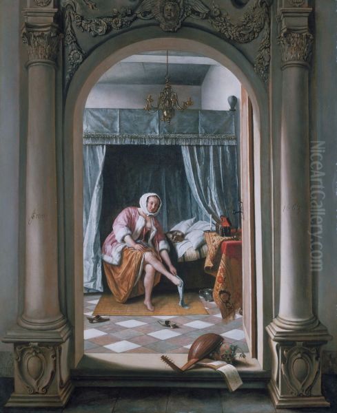 Woman at Her Toilet - view 1