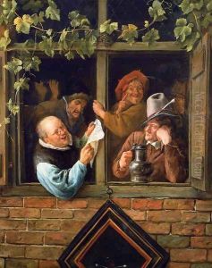 Rhetoricians at a Window 1662-66 by Jan Steen
