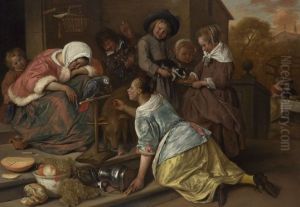 The Effects of Intemperance 1663-65 by Jan Steen