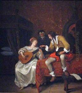 Ascagnes and Lucelle the Music Lesson by Jan Steen