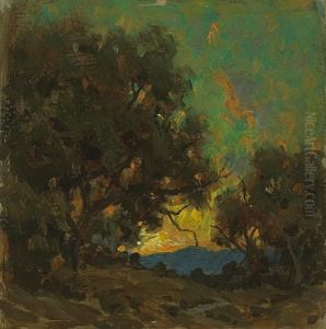 Sunset by Granville Redmond