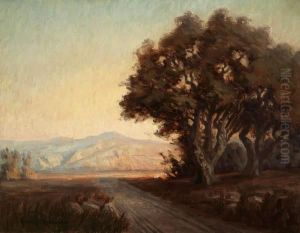 Landscape With Oak Treeles by Granville Redmond